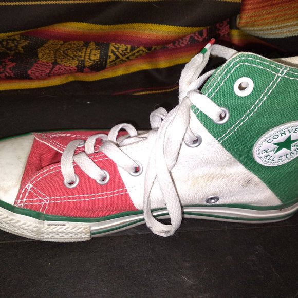 Converse Fly Your Colors All Star Chuck Taylor High Top Mexico Flag Youth size 3 - Picture 6 of 6